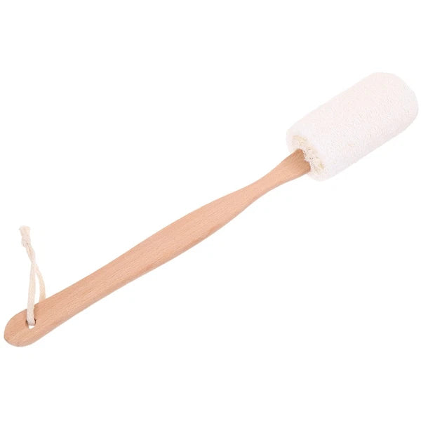 Loofah Bath Brush with Handle for Gentle Exfoliating Back Scrubber