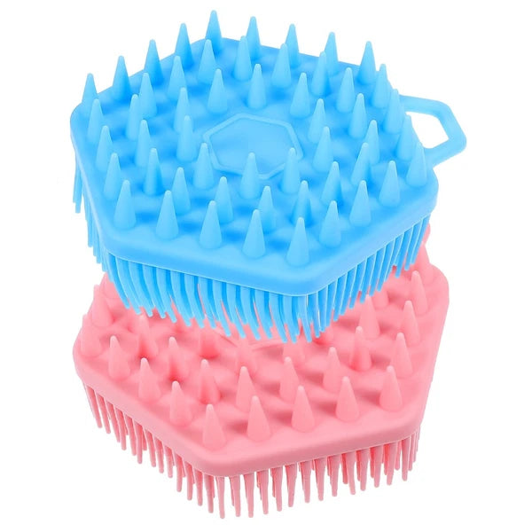 2 Pcs Bath Massage Brush Man Silicone Scrubber Men Bathing Accessories