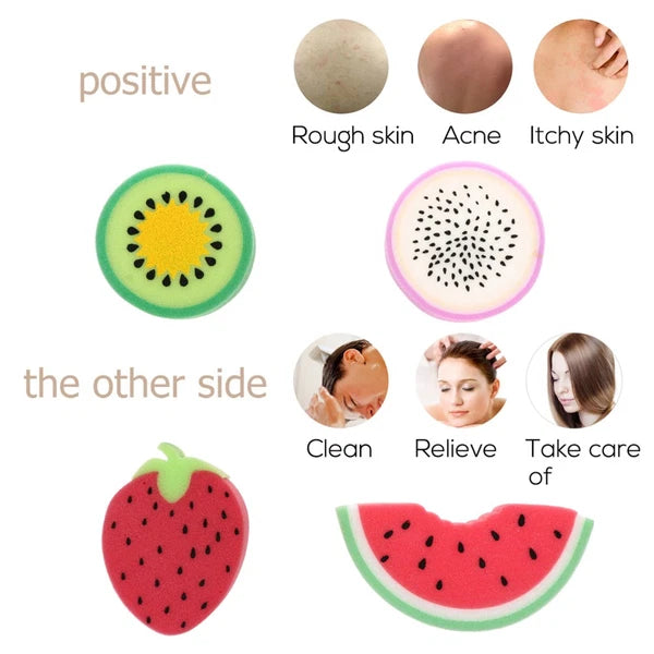 4 Pcs Bath Accessories Shower Sponges Fruit Cotton Miss Body for Cute Loofah