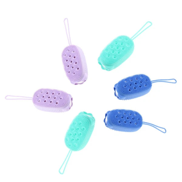 6 Pcs Bath Brush Body Exfoliating Silicone Cleaning Bathroom Massager