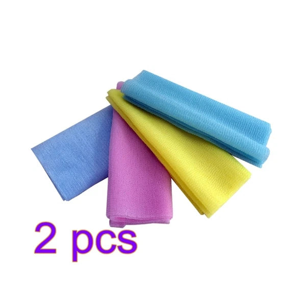 4 Pcs Bath Towel Body Scrub Exfoliating Cloth Brush for Back Scrubber Nylon