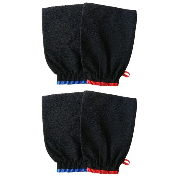 2 Pcs Exfoliating Gloves Bath Scrubber for Body Brush Exfoliator