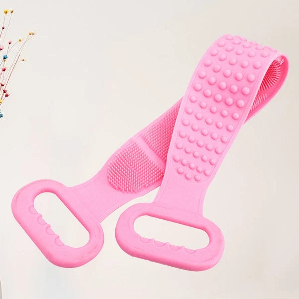 Silicone Exfoliate Pull Back Scrubber Long Bath Brush Massager Belt for Shower