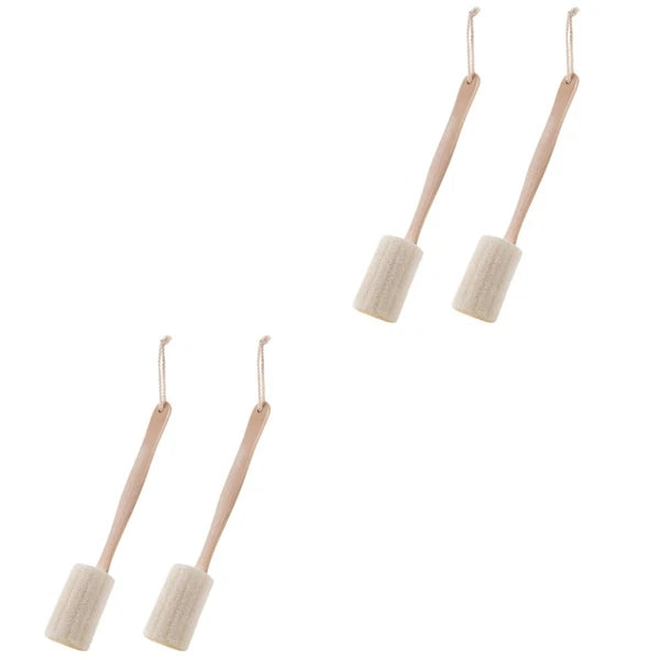 2Pcs Loofah Back Scrubber with Long Handle for Shower Bath Exfoliation