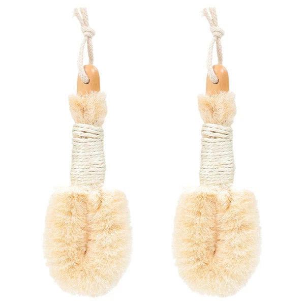 2 Pcs Silk Bath Brush Miss Exfoliating Loofah Scrubber for Body Shower