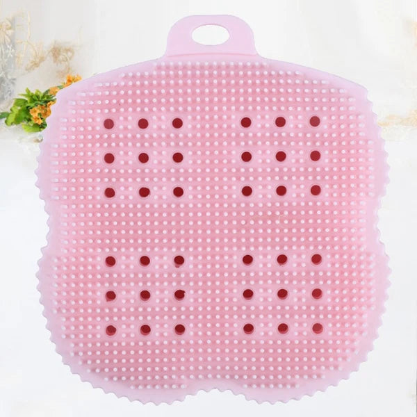 1PC Silicone Bath Towel Portable Bathing Back Rubs Brush Bathing Artifact