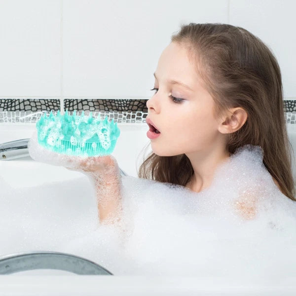 Shampoo Silicone Hair Brush Kids Massage Bath Brush Scrubber