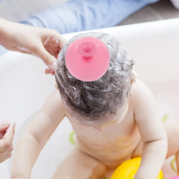 Baby Bath Brush Gentle Cleanser Cleansing Silicone Shower Scrubber Massage