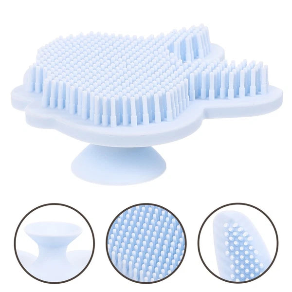 Silicone Bath Brush Child Baby Shower Exfoliating Scrubber Brushes