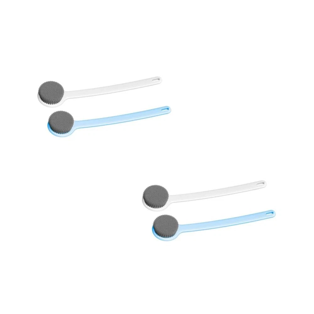 2 Pcs Bath Brush Body Shower Back Scrubber Bathing Supplies Cleaning Scrubbers