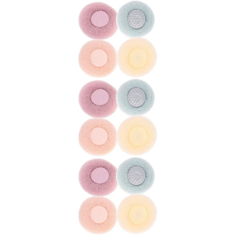 4Pcs Shower Scrubber Shower Tool Shower Brush With Suction Cup Bathing Tool