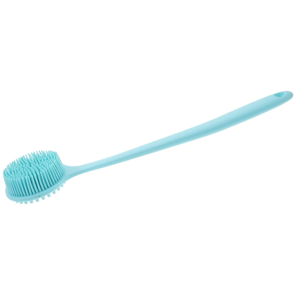 Long Handle Bath Brush Silicone Shower Scrubber Skin Exfoliation for Body