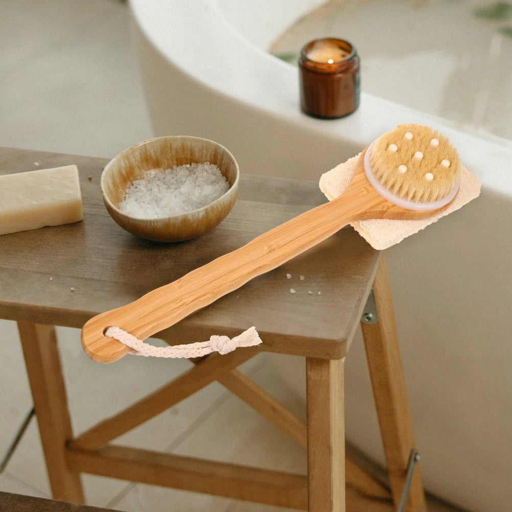 Home Use Handheld Bath Brush Comfortable Bath Scrubber Brush Skin Cleaner