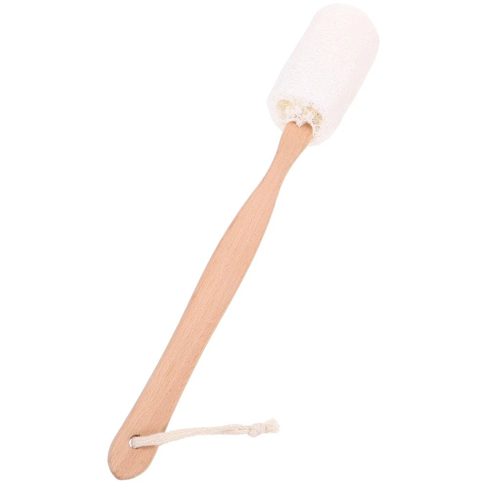 Loofah Bath Brush with Handle for Gentle Exfoliating Back Scrubber