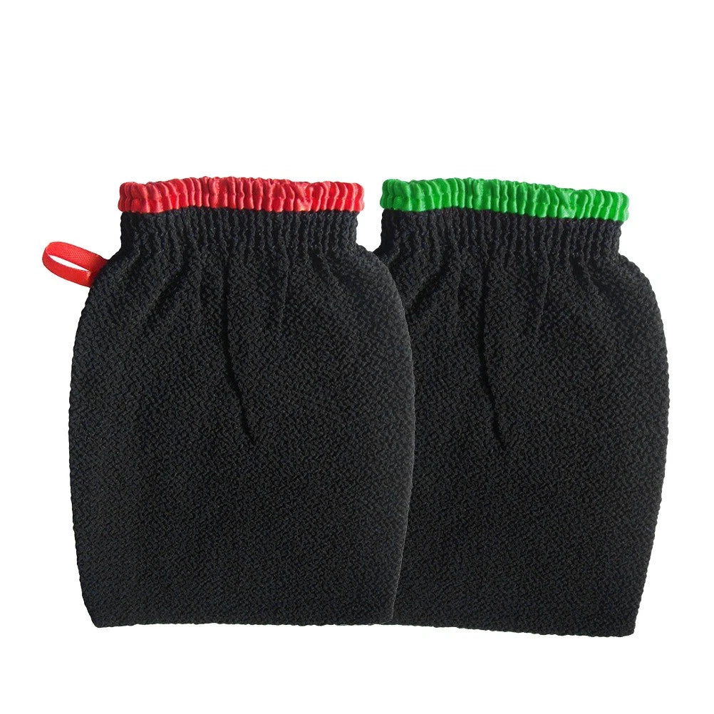 2 Pcs Exfoliating Gloves Bath Scrubber for Body Brush Exfoliator