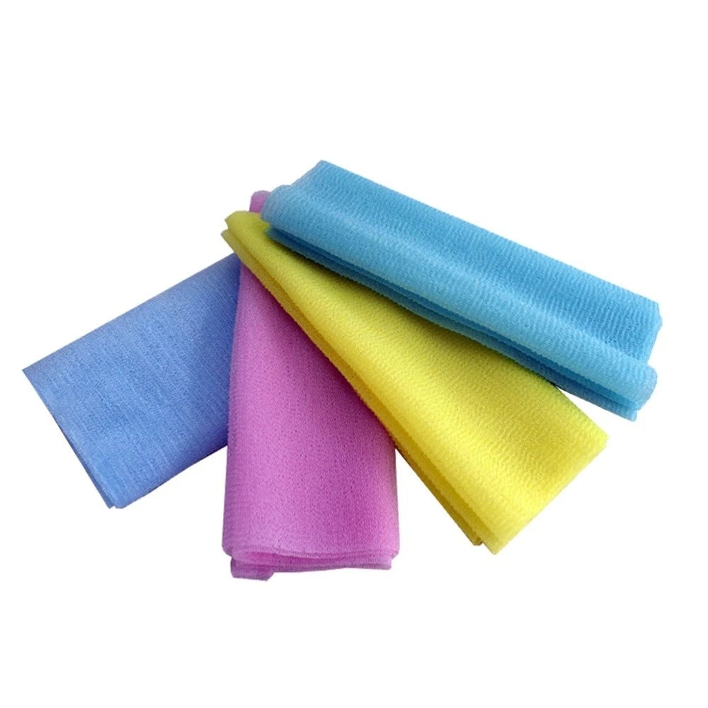 4 Pcs Bath Towel Body Scrub Exfoliating Cloth Brush for Back Scrubber Nylon