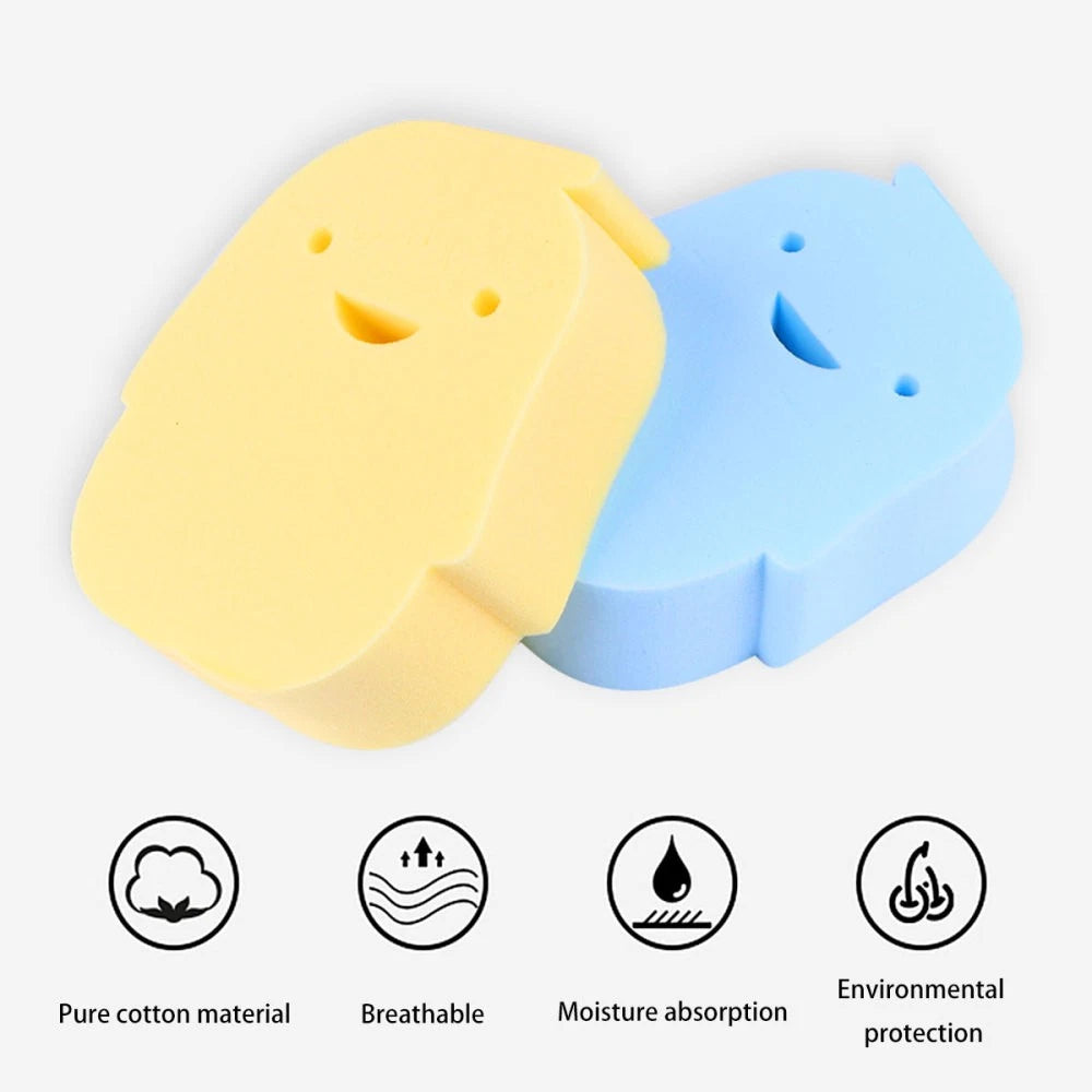 2 Pcs Baby Bath Rubbing Scrubber Infant Shower Sponge Body Bath Brush PVA