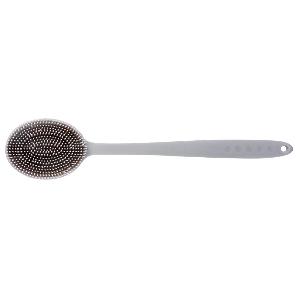 1Pc Bath Brush with Long Handle Bath Body Brush Silicone Back Scrubber