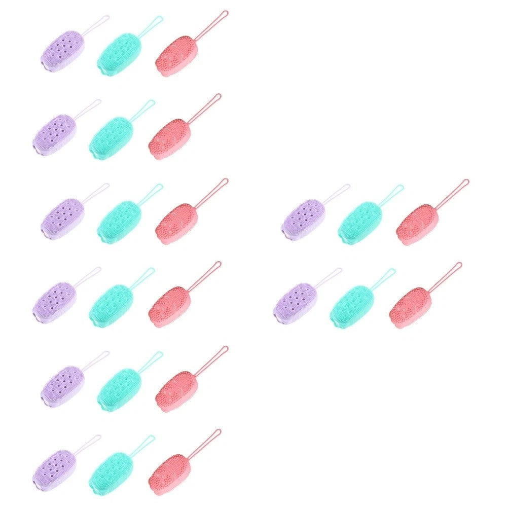 6 Pcs Bath Brush Body Silicone Bathing Cleaning Scrubbers for Home