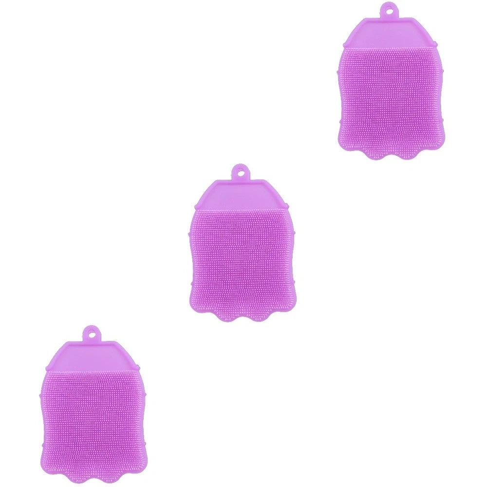 Silicone Hair Shampoo Child Baby Bath Brush Infant Massage Scrubber