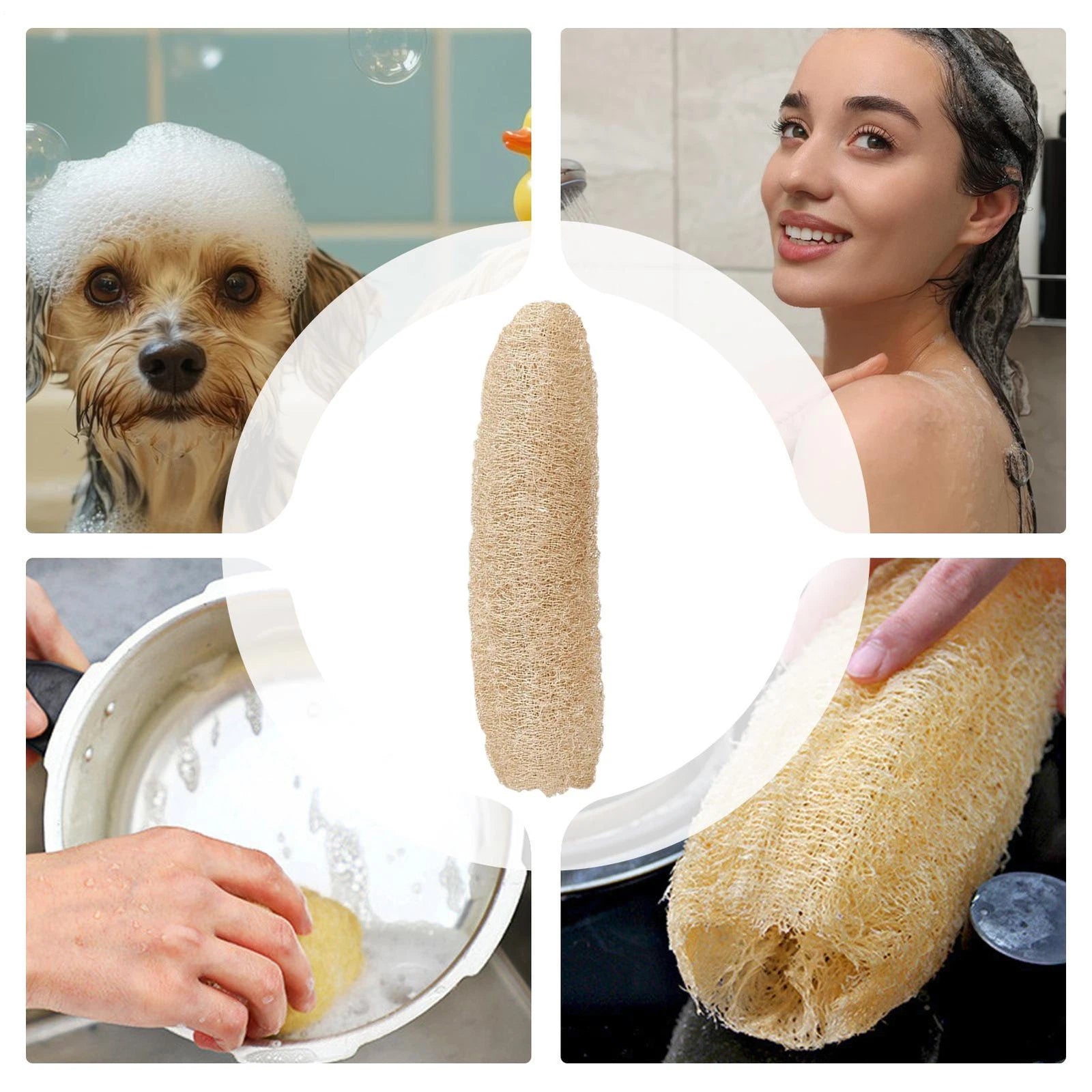 Bath Loofah Loofah Sponge Body Pouf For Shower Cleaning Brush Natural Body