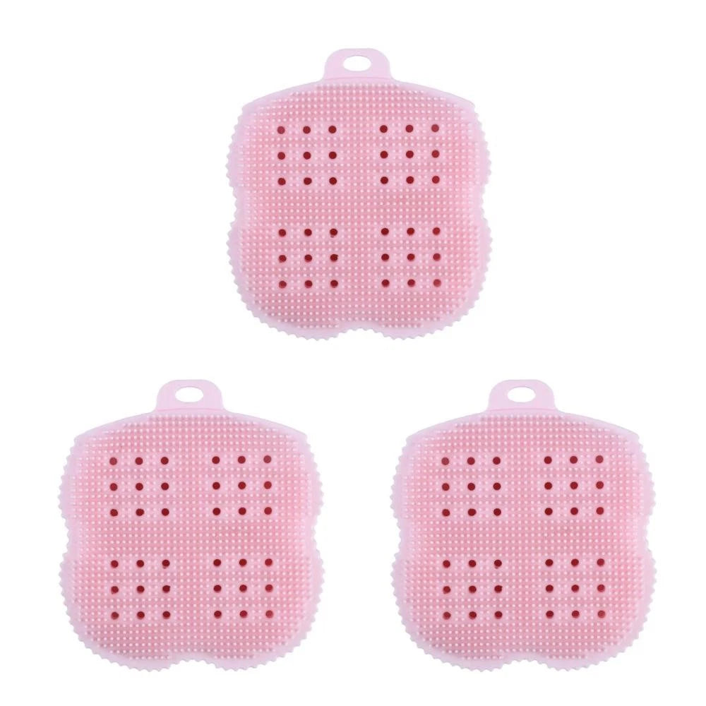 1PC Silicone Bath Towel Portable Bathing Back Rubs Brush Bathing Artifact