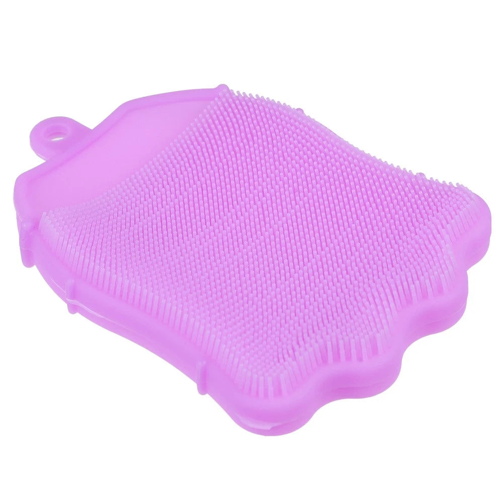 Silicone Hair Shampoo Child Baby Bath Brush Infant Massage Scrubber