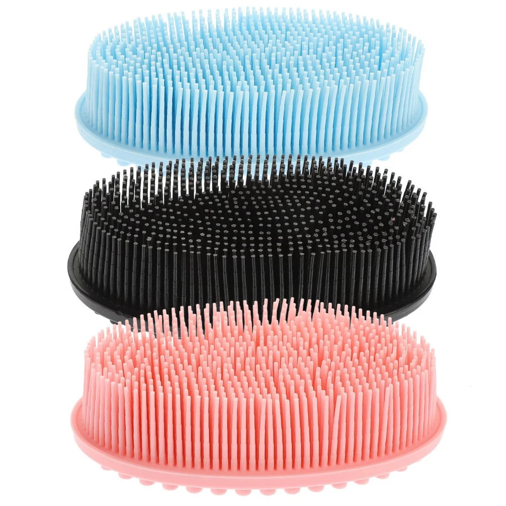 3 Pcs Shampoo Bath Brush Child Body Scrub Shower Scrubber for Men
