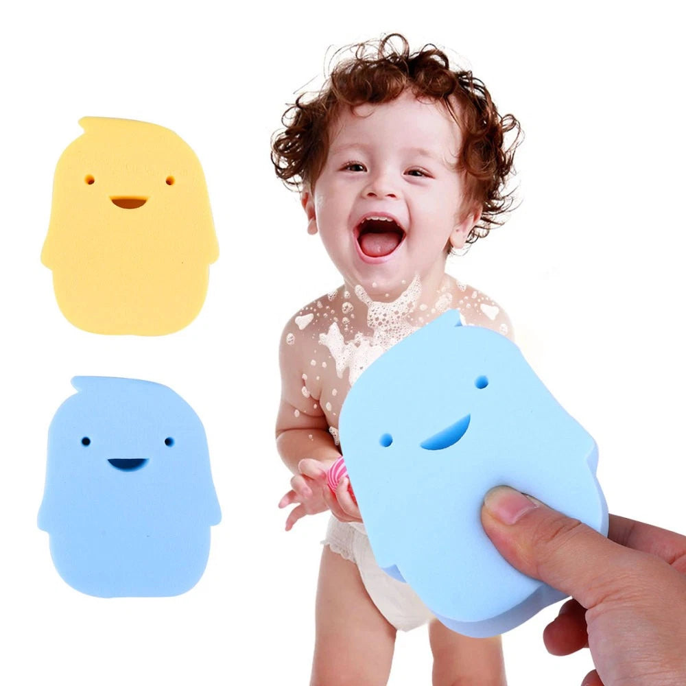 2 Pcs Baby Bath Rubbing Scrubber Infant Shower Sponge Body Bath Brush PVA