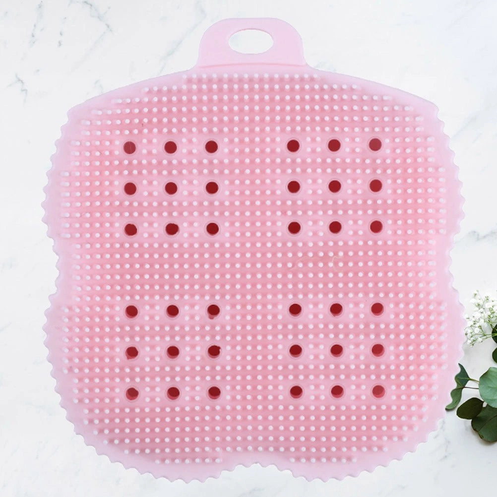 1PC Silicone Bath Towel Portable Bathing Back Rubs Brush Bathing Artifact