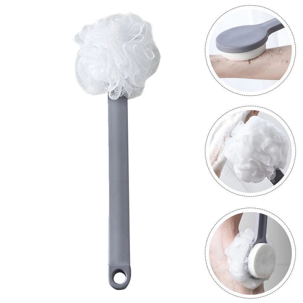1pc Bath Scrubber Body Cleaning Brush Skin Massager Bathing Accessory (Gray)