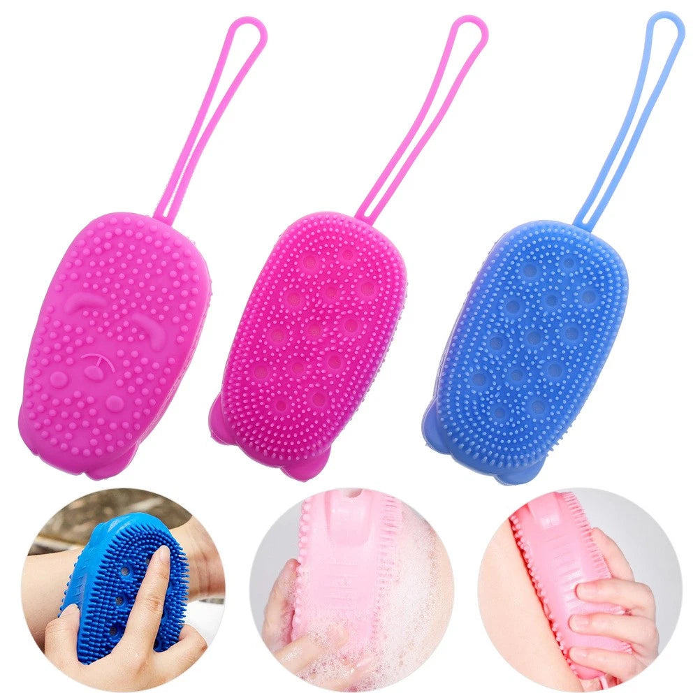 3pcs Massage Bubble Bathing Shower Brush Scrubber Multifunction Bath Brush