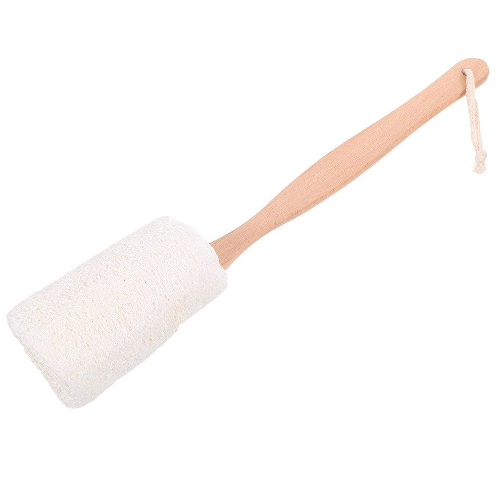 Loofah Bath Brush with Handle for Gentle Exfoliating Back Scrubber