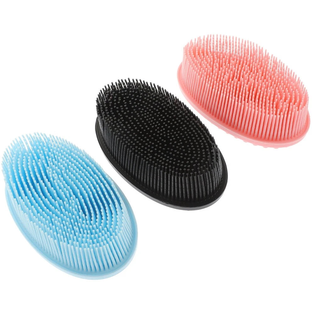 3 Pcs Shampoo Bath Brush Child Body Scrub Shower Scrubber for Men