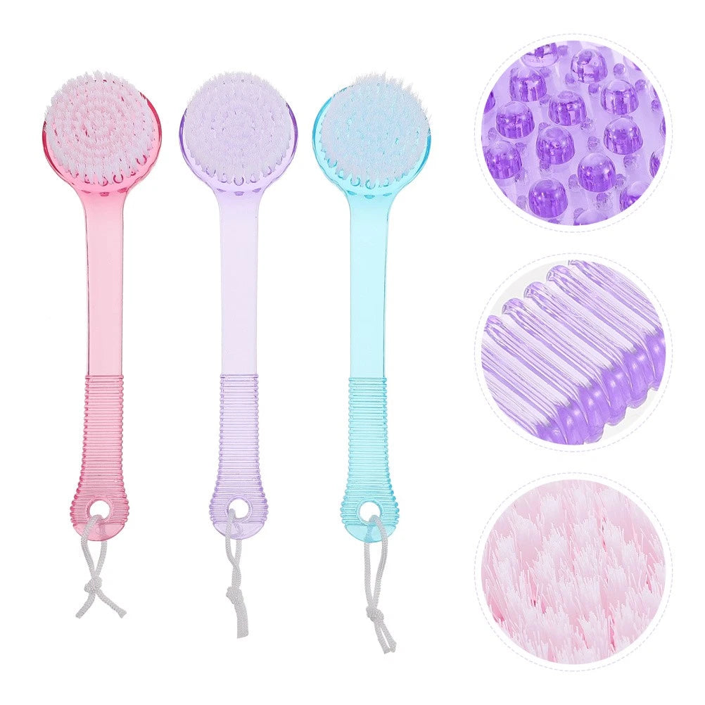 3 Pcs Bath Brush Bursh Multi-functional Exfoliating Scrub for Shower