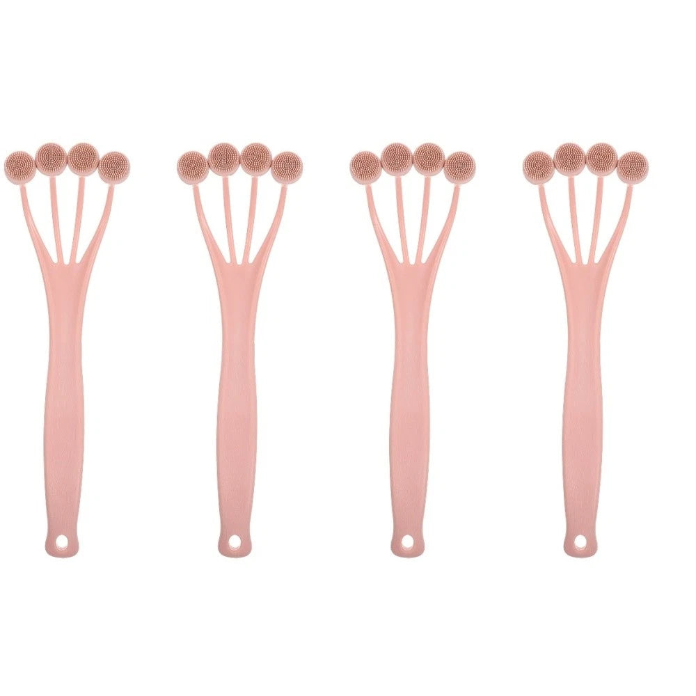 Exfoliating Bath Brush Scrubber for Body Shower with Long Handle