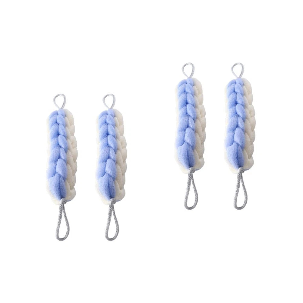 2 Pcs Bath Bar Man Wall Mounted Exfoliating Brush Loofah Back Scrubber Shower