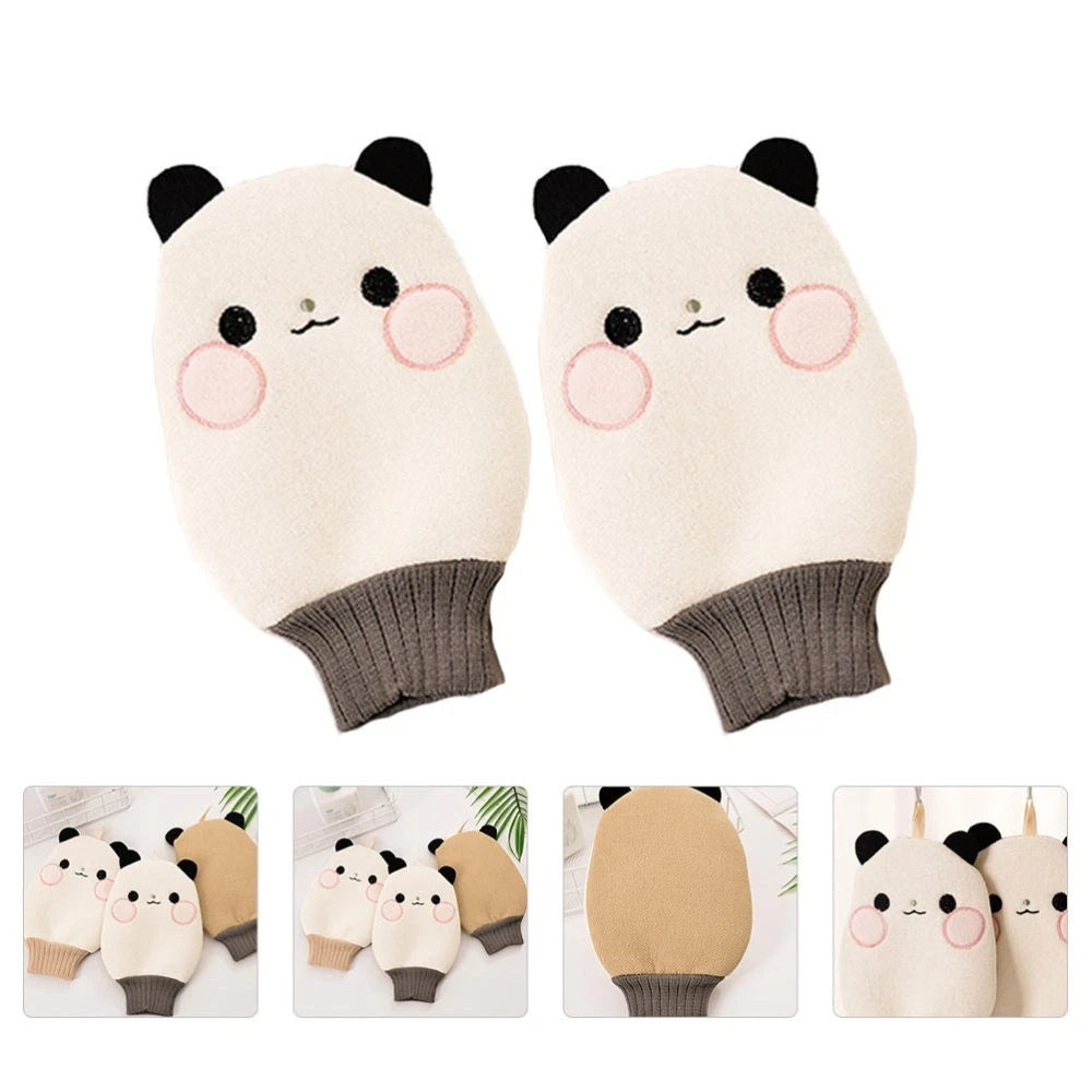 2 Pcs Back Scrub Bath Towel Body Exfoliator Mitt Child Practical Brush