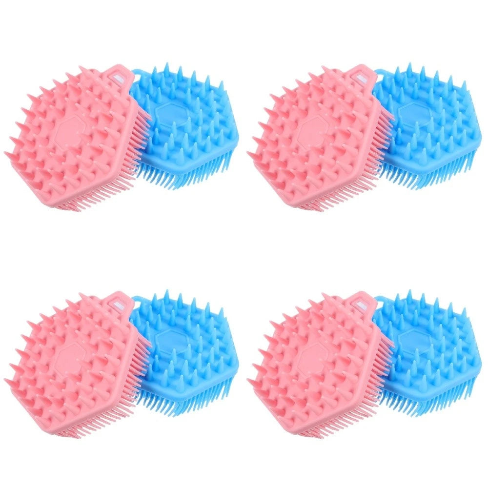 2 Pcs Bath Massage Brush Man Silicone Scrubber Men Bathing Accessories
