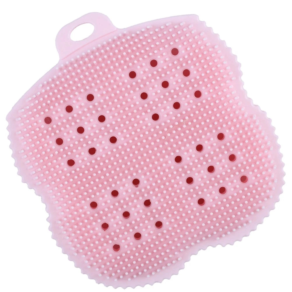 1PC Silicone Bath Towel Portable Bathing Back Rubs Brush Bathing Artifact