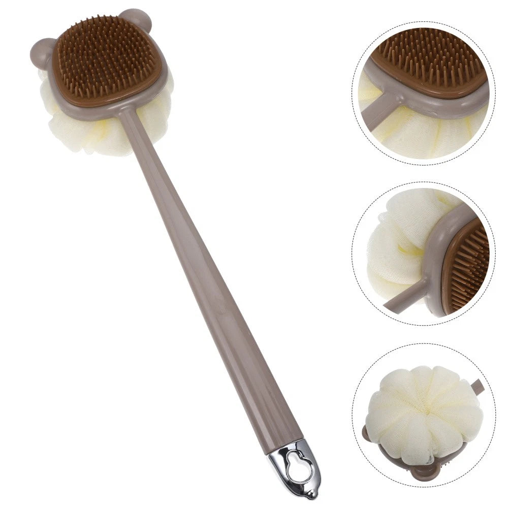 Bath Brush Long Handle Back Scrubber Dual-side Shower Brush Bathing Brush Bath