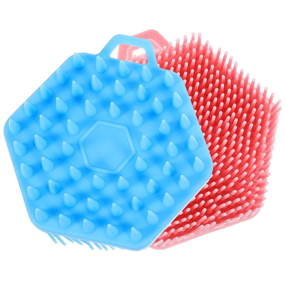 2 Pcs Bath Massage Brush Man Silicone Scrubber Men Bathing Accessories