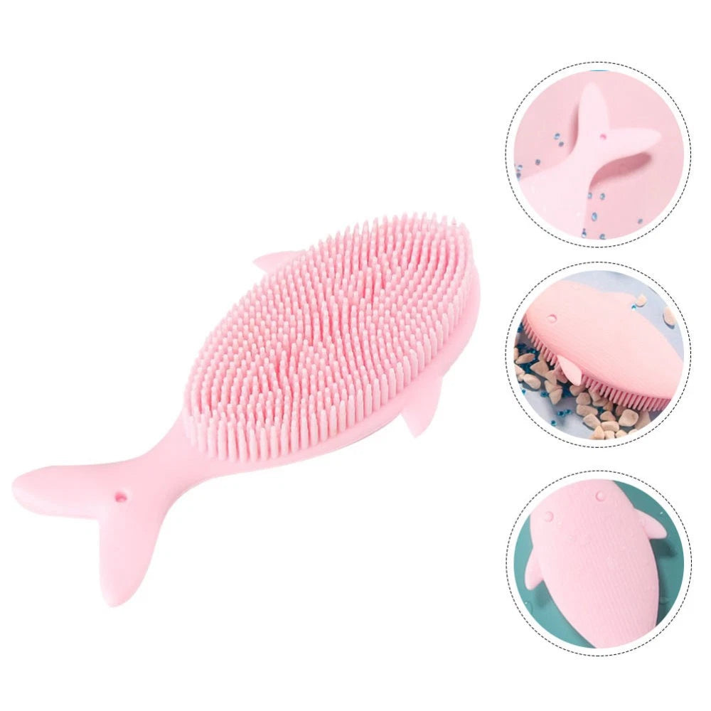 Newborn Toddler Baby Kids Bath Brush Shower Scrubber Exfoliating