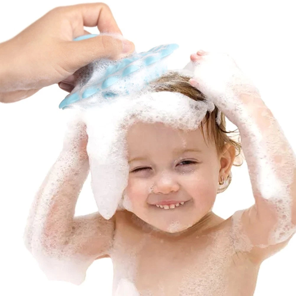 Shampoo Brush Durable Bath Brush for Baby Kids (Blue) hair brush for baby