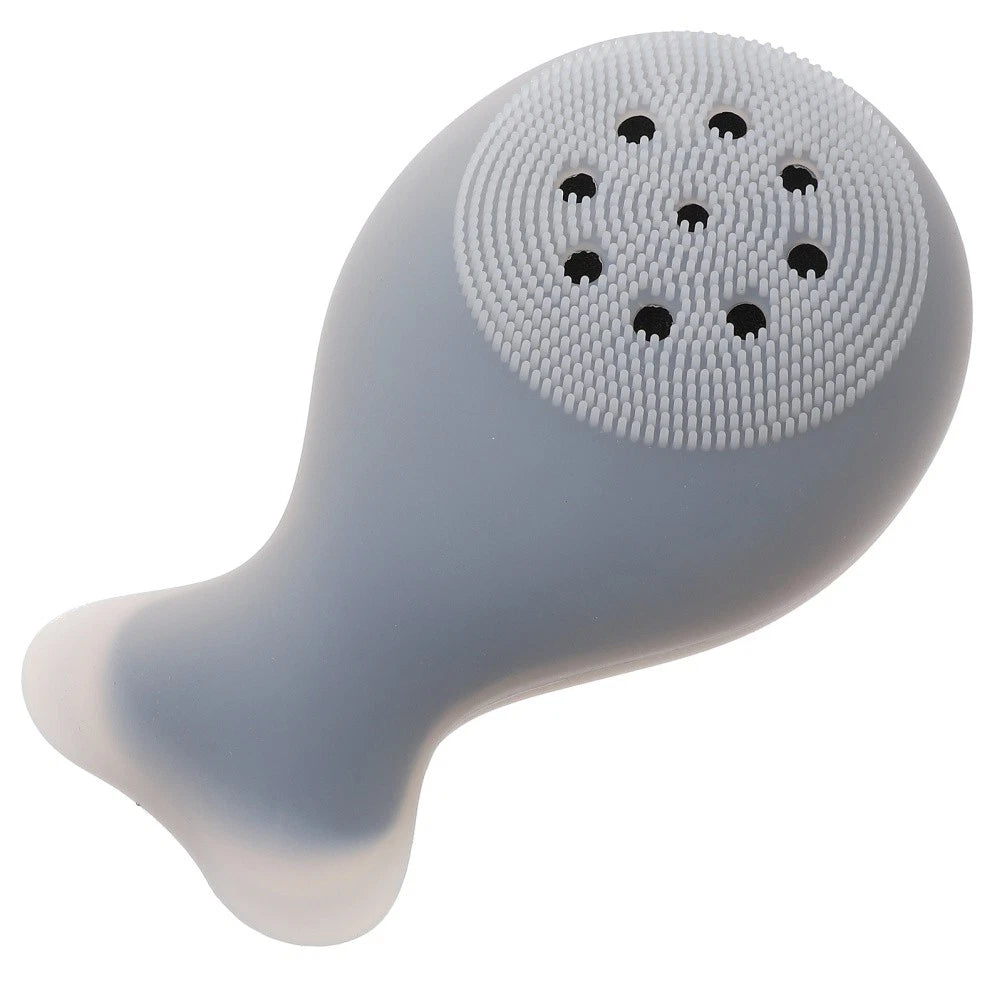 Silicone Bath Handle Back Rub Massager Shower Cleaning Brush