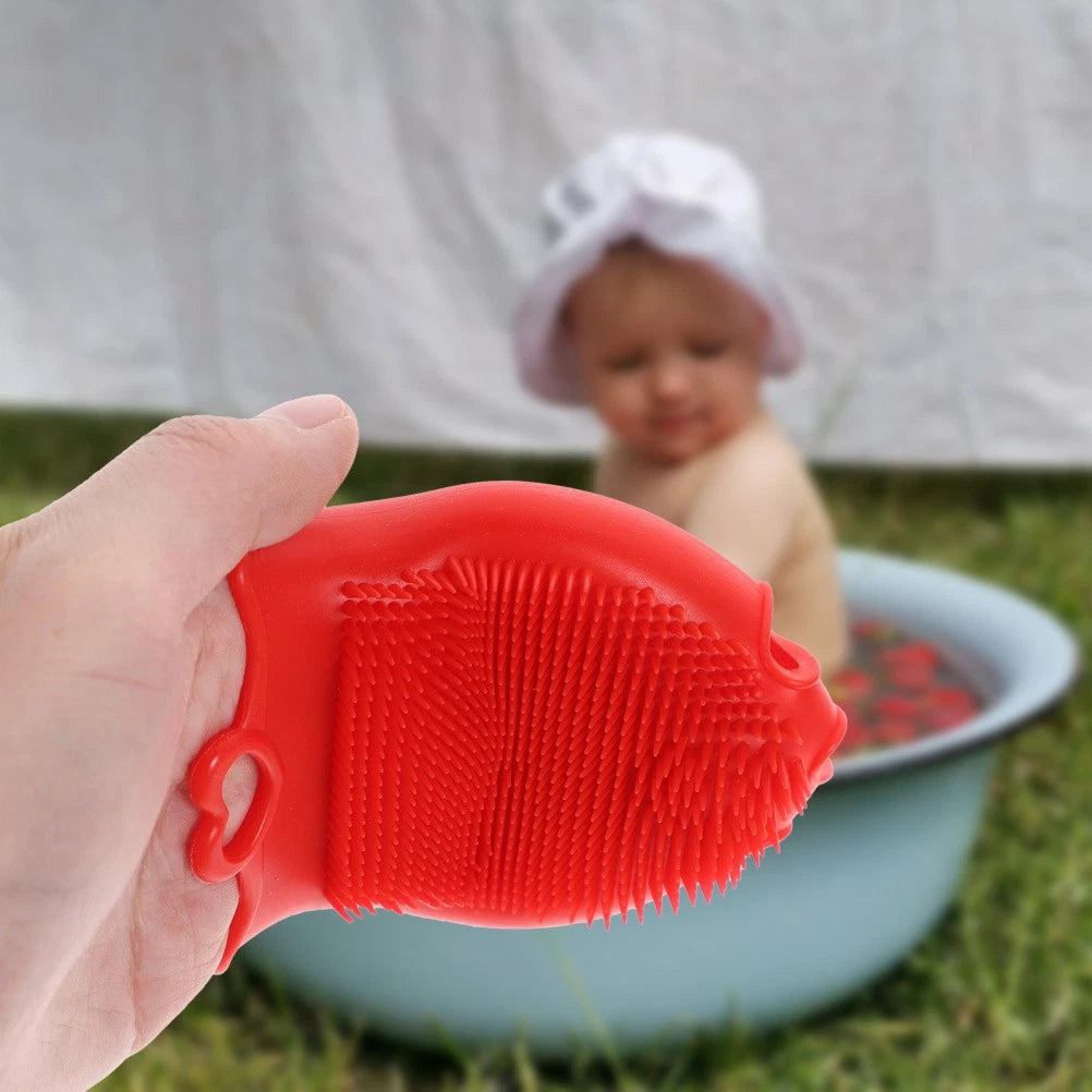 Silicone Shampoo Brush Baby Bath Shower Brushes for Exfoliating Scrubber