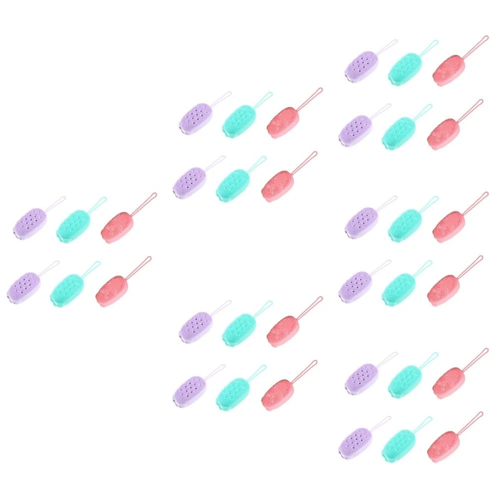 6 Pcs Bath Brush Body Exfoliating Silicone Cleaning Bathroom Massager