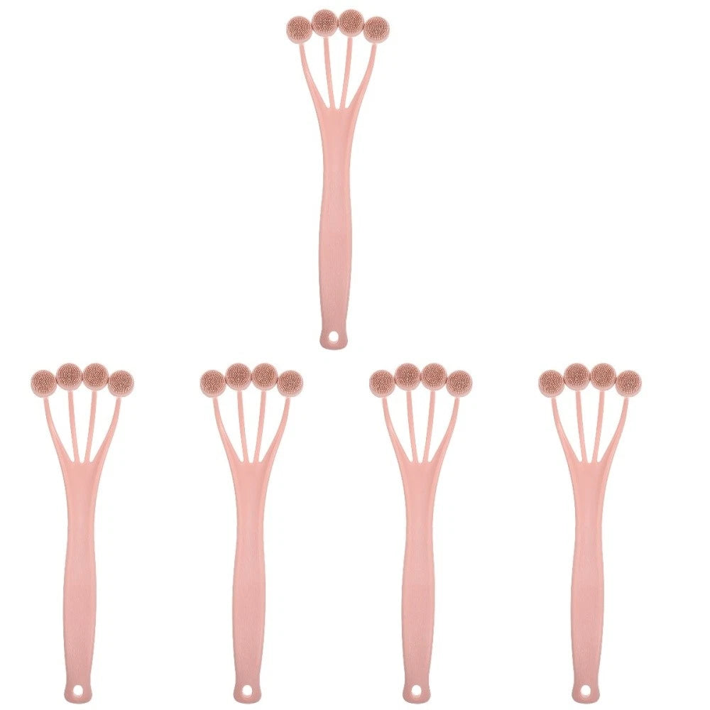 Exfoliating Bath Brush Scrubber for Body Shower with Long Handle