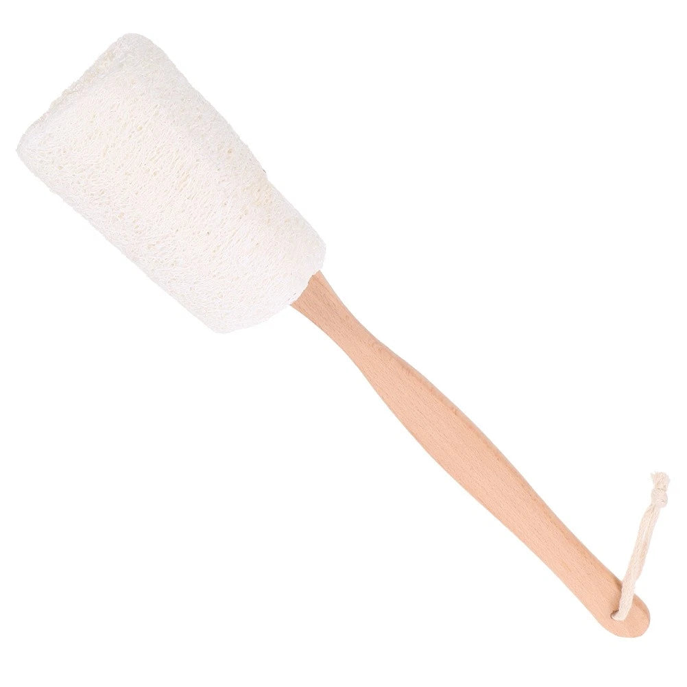 Loofah Bath Brush with Handle for Gentle Exfoliating Back Scrubber