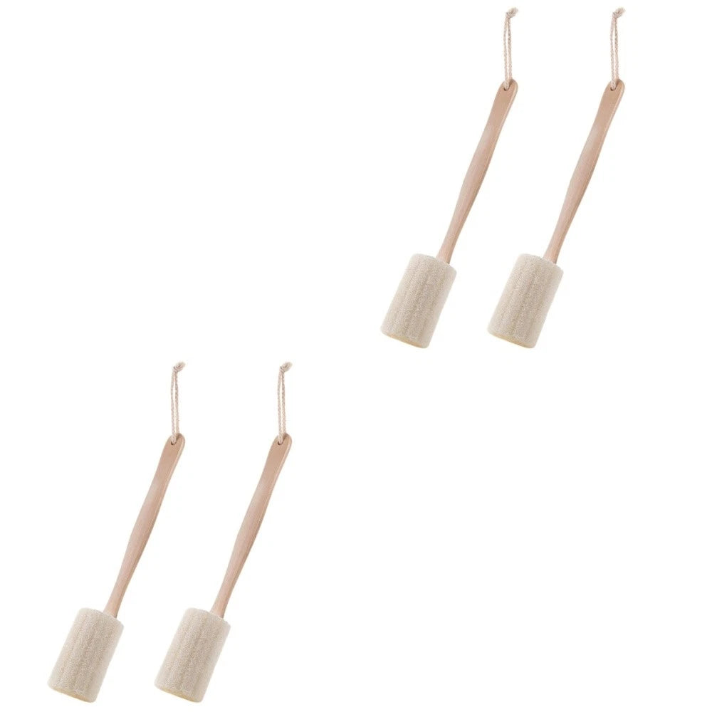 2Pcs Loofah Back Scrubber with Long Handle for Shower Bath Exfoliation